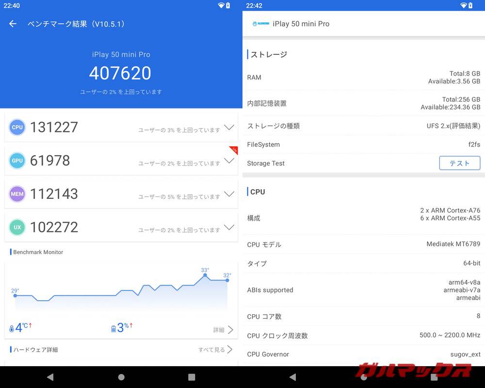 ALLDOCUBE iPlay 50 mini Pro antutu-07011027